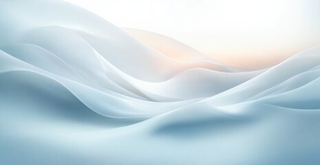 Fototapeta premium Tranquil Abstract Flowing Curves Soft Light Design