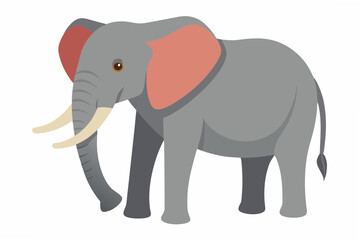 elephant cartoon isolated on white