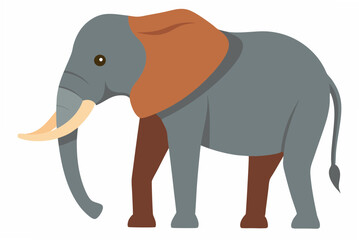 elephant cartoon isolated on white