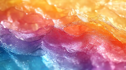 Experience a mesmerizing holographic rainbow foil texture with iridescent hues, perfect for modern designs seeking a vibrant, futuristic appeal.