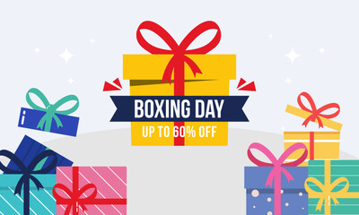 Boxing day sale background logo