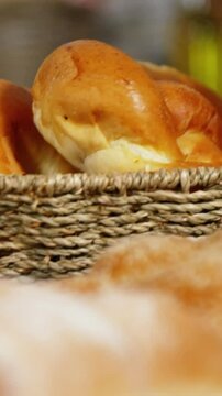 Various breads at bakery section