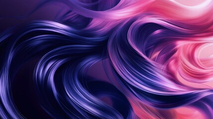 Abstract Swirling Purple and Pink Hair Strands