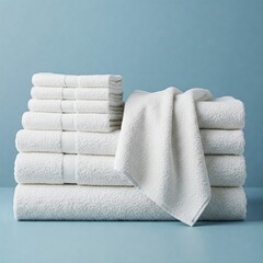 towel on a blue background