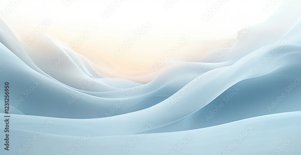Leinwandbilder minimalistic abstract composition with soft curves and light palette