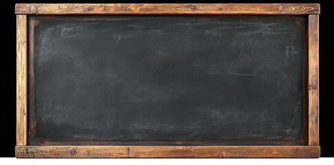 Rustic Wooden Chalkboard Framed in Dark Oak with Soft Natural Light