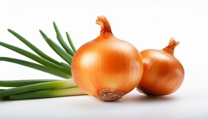 onions and onion. Fresh onion bulb isolated on white background