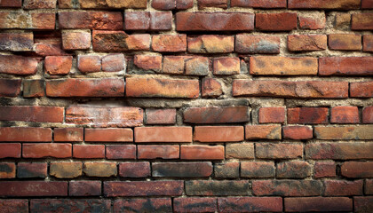 Fototapeta premium Rustic Charm Old Dilapidated Brick Wall with a Vintage Touch