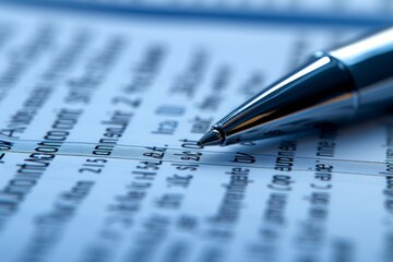 Close Up of A Pen On A Document, Emphasizing The Importance Of Signatures For Approval