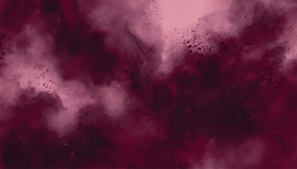 Black dark purple red burgundy wine magenta maroon plum watercolor water Abstract art colorful background Chaos daub stain grunge dirty smoke fog