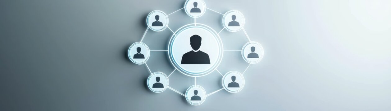 Network structure depicting connections between people.