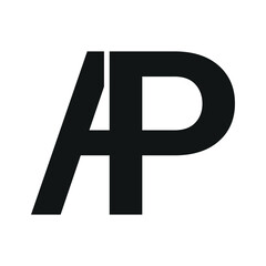 Obraz premium lettermark logo, AP