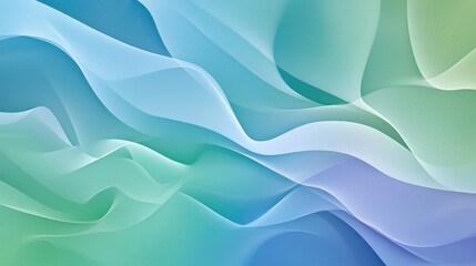 Abstract Teal, Green and Blue Wave Background