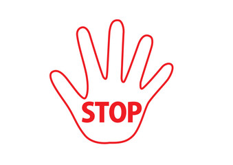 STOP手のイラスト