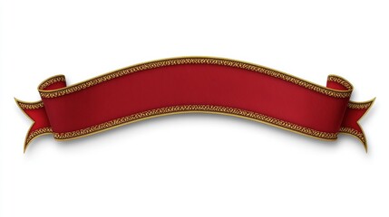 Elegant Red Ribbon with Golden Border for Festive Occasions