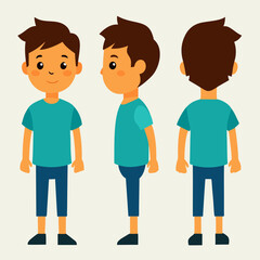 vector illustration of a boy