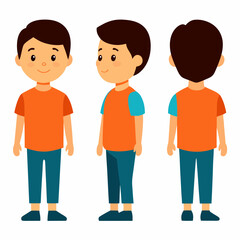 vector illustration of a boy