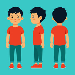 vector illustration of a boy