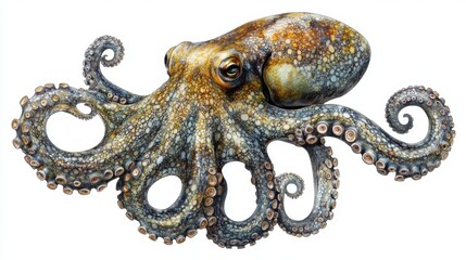 Obraz premium Colorful Octopus with Intricate Patterns Swimming Gracefully
