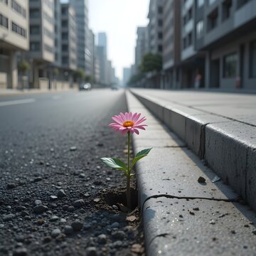 아스팔트에 핀 꽃 한송이 6