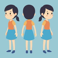 Girls in different clothes