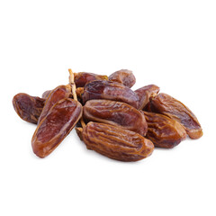 Bunch of tasty dried dates isolated on white