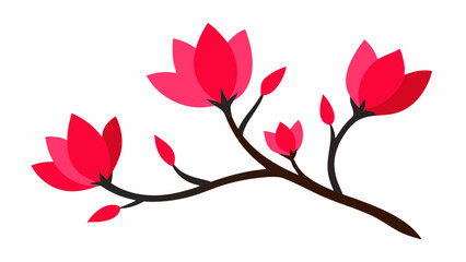 vector tree with flowers