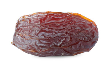 One tasty dried date isolated on white