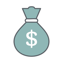 Money Bag Icon vector Illustration Silpe Design