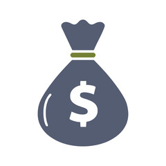 Money Bag Icon vector Illustration Silpe Design