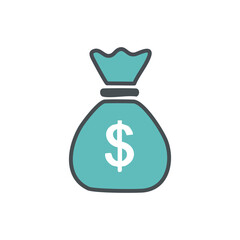 Money Bag Icon vector Illustration Silpe Design