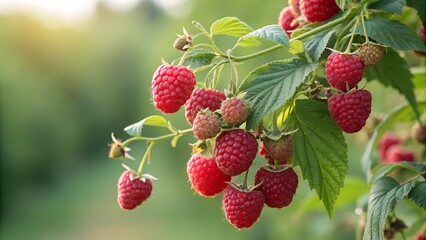 raspberry on a bush