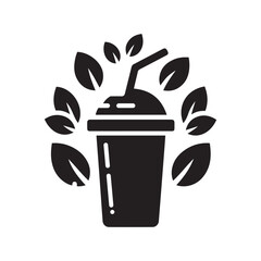 Creative Juice Pot Icon Silhouette Vector Illustration 