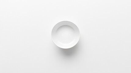 Minimalist White Bowl on Clean White Background for Culinary Photography