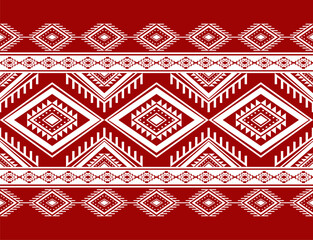 Geometric ethnic oriental seamless pattern traditional Design for background,carpet,wallpaper.clothing,wrapping,Batik fabric,Vector illustration.embroidery style - Sadu, sadou, sadow or sado
