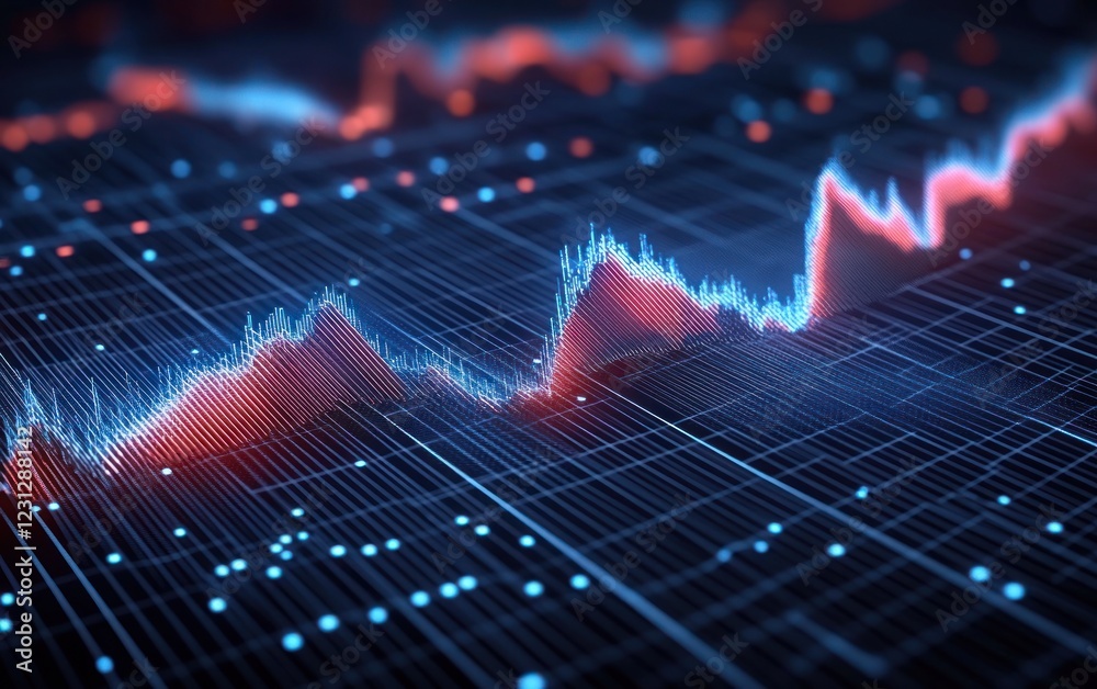 Poster Dynamic Line Graph and Bar Chart for Financial Analysis and Economic Trends