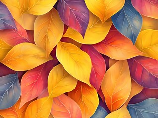 Vibrant 3D Foliage in Dynamic Organic Abstract Pattern for Decorative Background