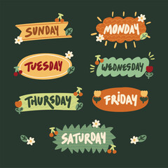 Note Text Sticker Set for Journaling with Handwritten Aesthetic and Decorative Elements