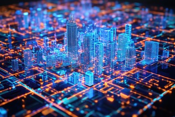 A digital twin of a city with real-time business analytics and simulations, powered by AI.