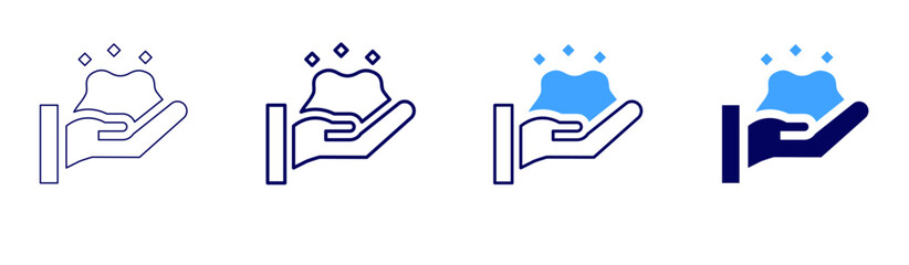 Ceramics for beginners icon in 4 different styles. Thin Line, Line, Bold, and Bold Line. Duotone style. Editable stroke