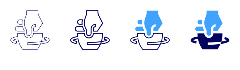 Craft icon in 4 different styles. Thin Line, Line, Bold, and Bold Line. Duotone style. Editable stroke