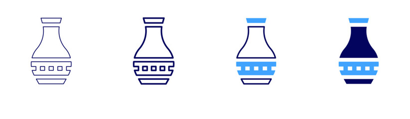 Pottery kit icon in 4 different styles. Thin Line, Line, Bold, and Bold Line. Duotone style. Editable stroke