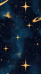 Fototapeta premium Mesmerizing Cosmic Tapestry of Shimmering Stars and Galaxies in the Night Sky