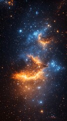Naklejka premium Captivating Celestial Cosmos Dazzling Stellar Patterns and Galactic Landscapes