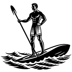 black and white illustration