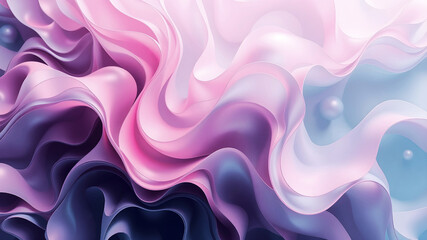 Fototapeta premium Abstract 3d render wavy colorful background