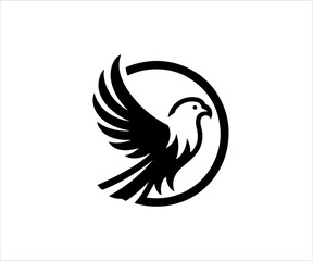 Falcon Eagle Bird Logo Design Vector Template. Creative Eagle Bird Logo Design