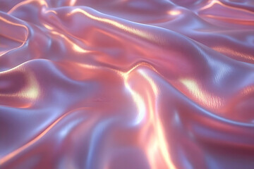 Fototapeta premium Pink silk fabric texture, soft light, flowing waves, studio backdrop, design element