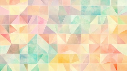 Fototapeta premium Pastel Geometric Mosaic Tiles, vibrant abstract patterns, seamless design, perfect for digital backgrounds and creative projects