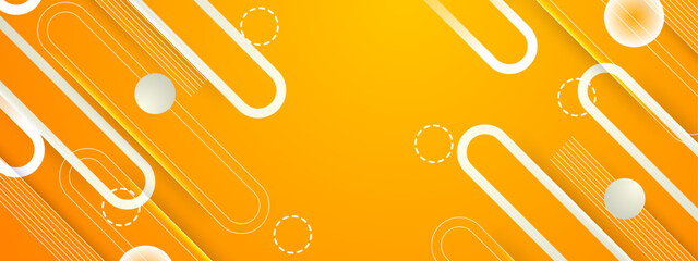 Obraz premium minimalist orange geometric background for creative banner websites and ads